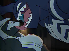 Venom y Moon Knight en La cola matando el tiempo asian police gay sex videos