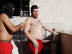 Maloka Come o Gordinho na Laje - parte 1 (COMPLETO NO White-hot E SHEER) asian body builder gay sex videos