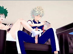 My Hero Academia Yaoi: Bakugo and Deku's Gaming Pleasure - Asian Japanese Manga Anime Hentai Gay Porn asian gay dadies sex videos