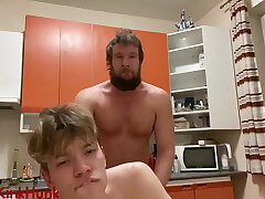 An angry Russian bear fucks a 19-year-old twink in the kitchen sex videos gay asian china