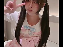 Cute big-dick femboy Aroma jerks off in a fist dress and cums group asian gay mating videos