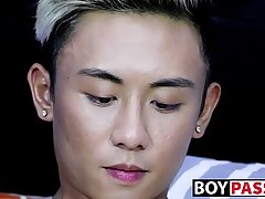 Sweet blonde asian twink Ty Neiman jerks lacking his cock asian gay web series sex videos