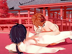 Genshin Impact Yaoi - Blowjob increased by Fucked by Zhongli - Japanese Asian Manga anime game porn gay asian gay force sex videos