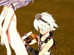 Genshin Impact Yaoi- Bennett Handjob and fucked by Razor - Japanese asian manga anime amusement porn elated xxx.es asian elated sex videos