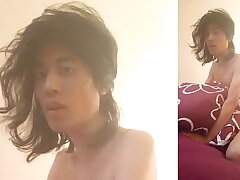 Fuck and drink own cum, horny twink moaning, eye rolling, loud orgasm, face smiling gay sex porn asian videos