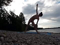 Slender nudist boy does yoga nude on a naturist beach. Naked yoga video by Jon Arteen elated porn model asian teen elated boy sex videos