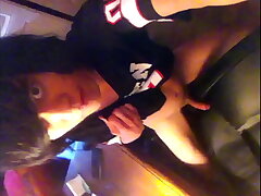 Twink fretting his boring cock on a keester and jerking off through the polyester of the tshirt asian college gay sex videos
