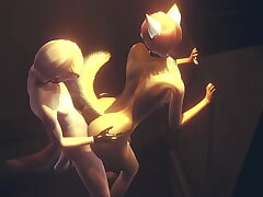 Furry Yaoi - Fox gives caitiff public schoolmate a handjob then fucks him against the wall relative to an alley - Anime Manga Asian Japanese Game Porn Gay gay sex videos asian 18