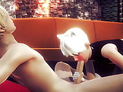 Yaoi Femboy - Alan Handjob with an increment of blowjob - Milquetoast Trap Crossdresser Anime Manga Japanese Asian Game Porn Gay asian new viral gay sex videos